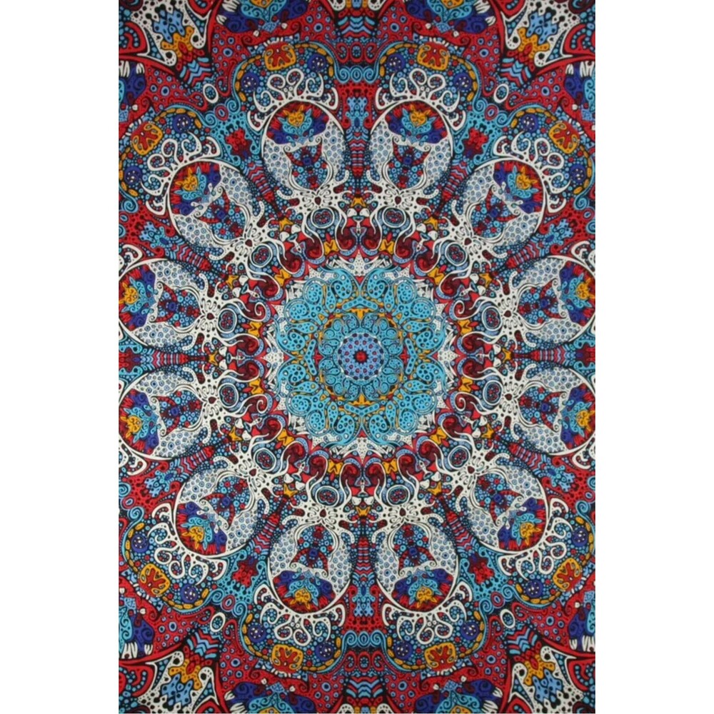 Glow in the Dark Sunburst Tapestry 60x90 Artist Chris Pinkerton 100% Cotton Fabr